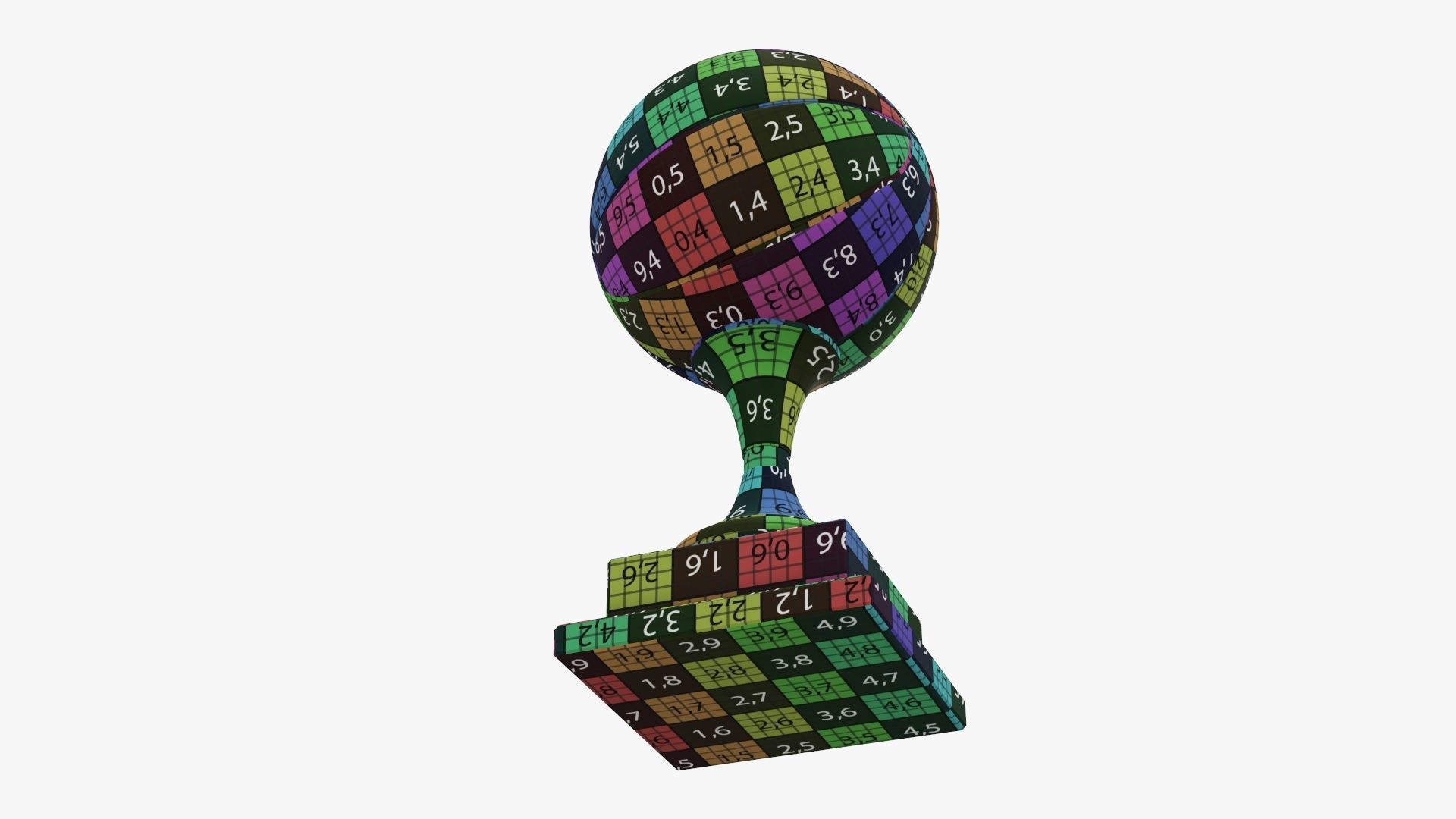 Trophy ball basketball  3D model_14