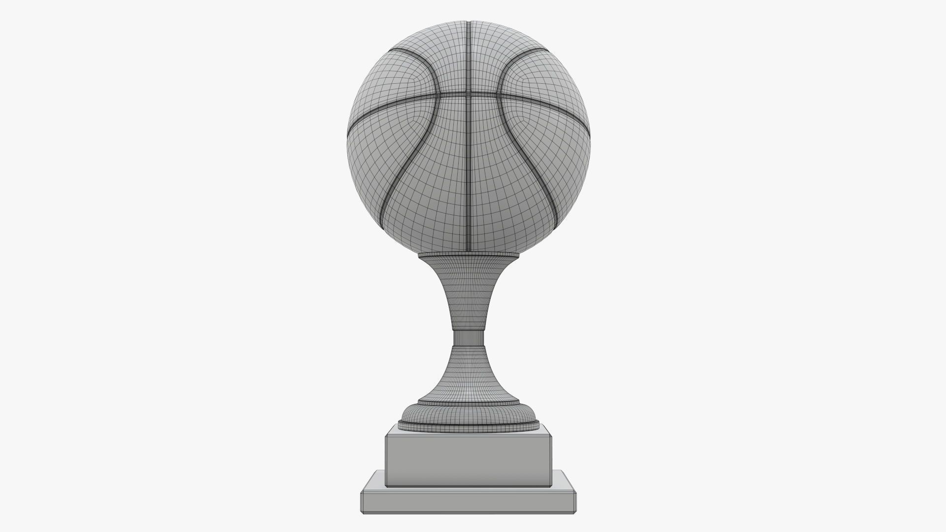Trophy ball basketball  3D model_6