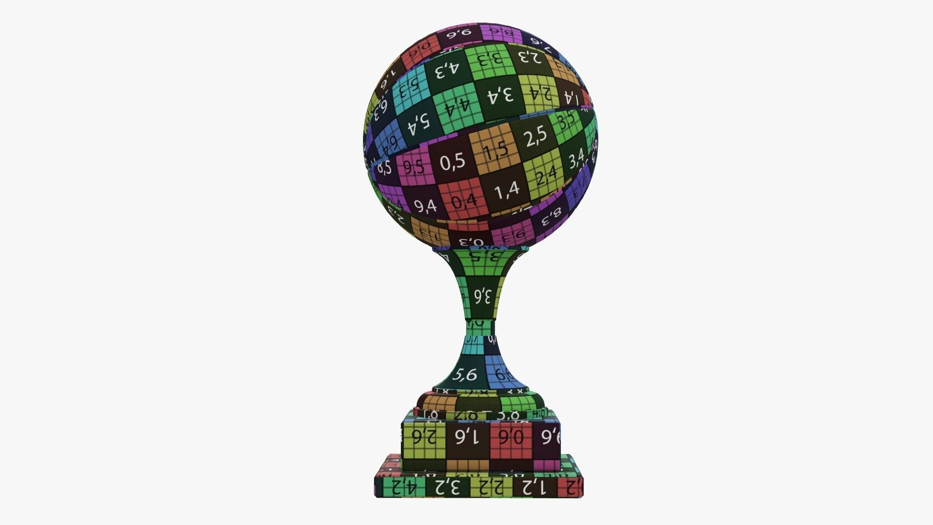 Trophy ball basketball  3D model_12