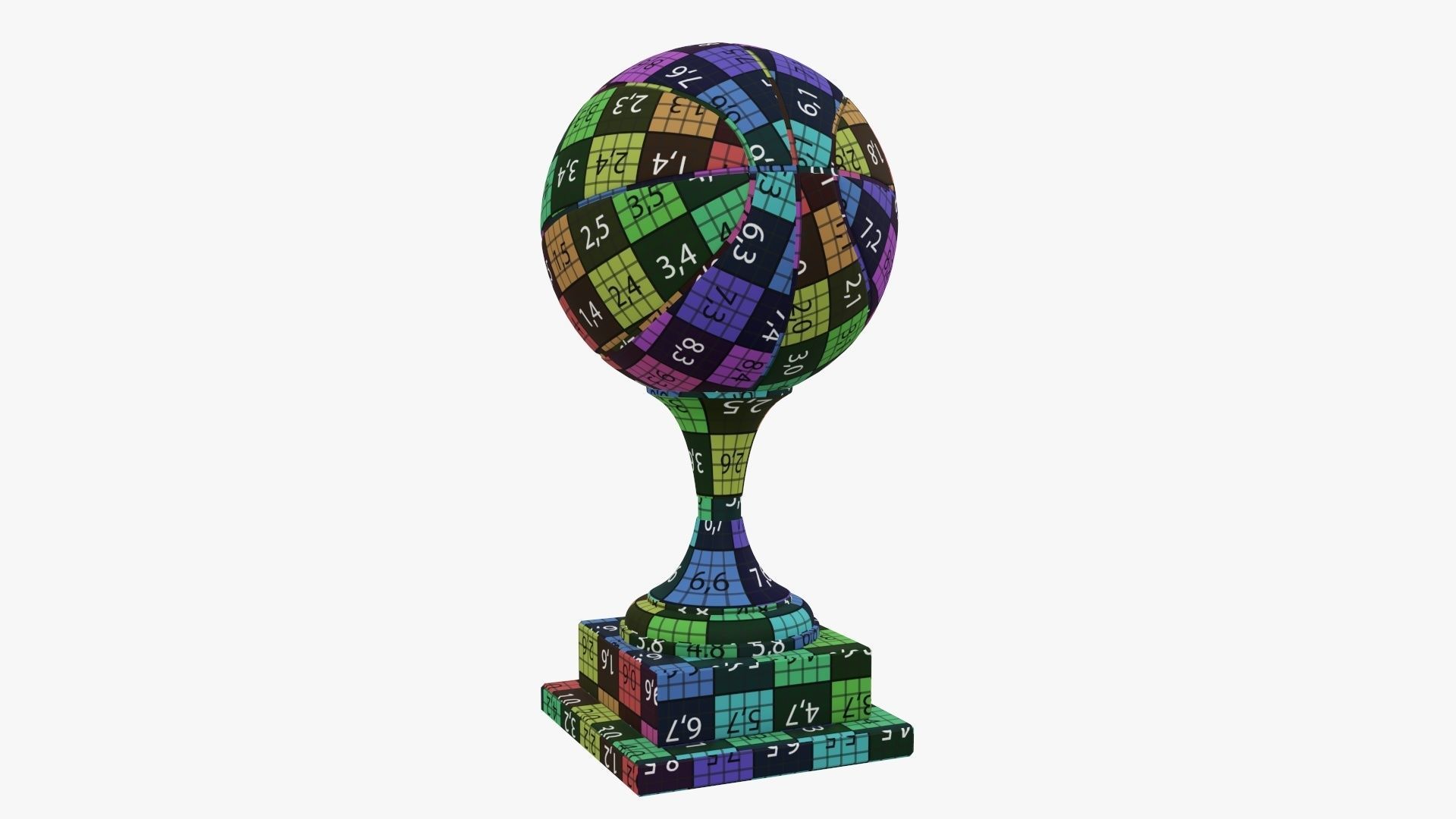 Trophy ball basketball  3D model_10