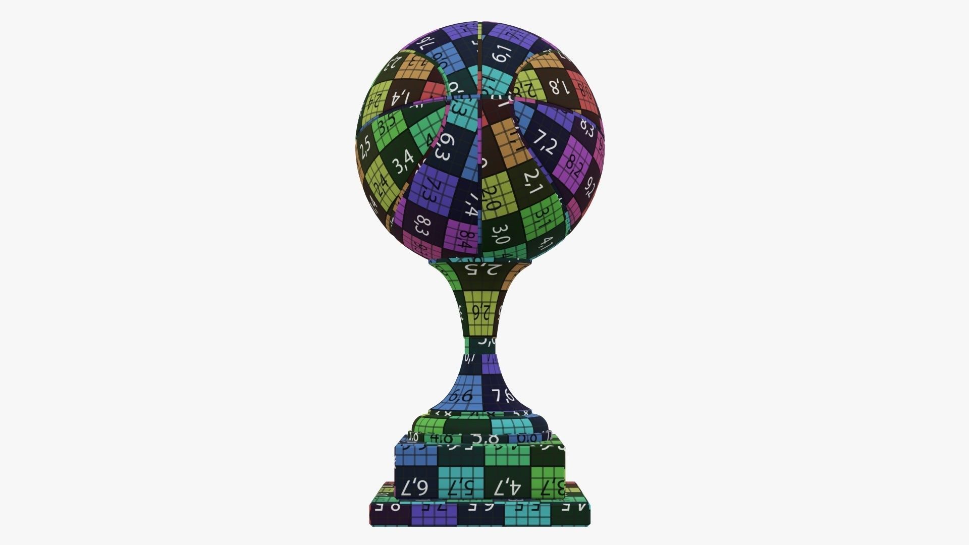 Trophy ball basketball  3D model_11