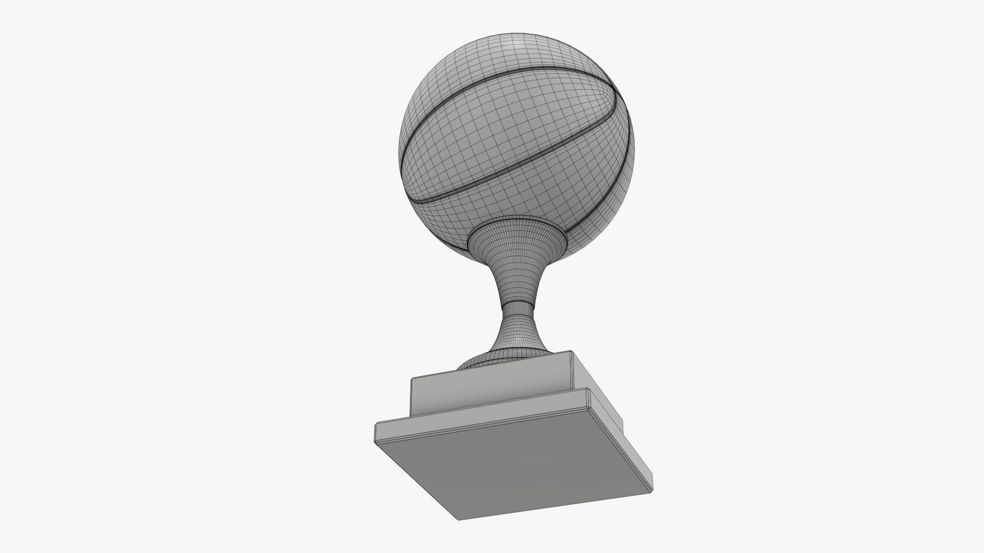Trophy ball basketball  3D model_9