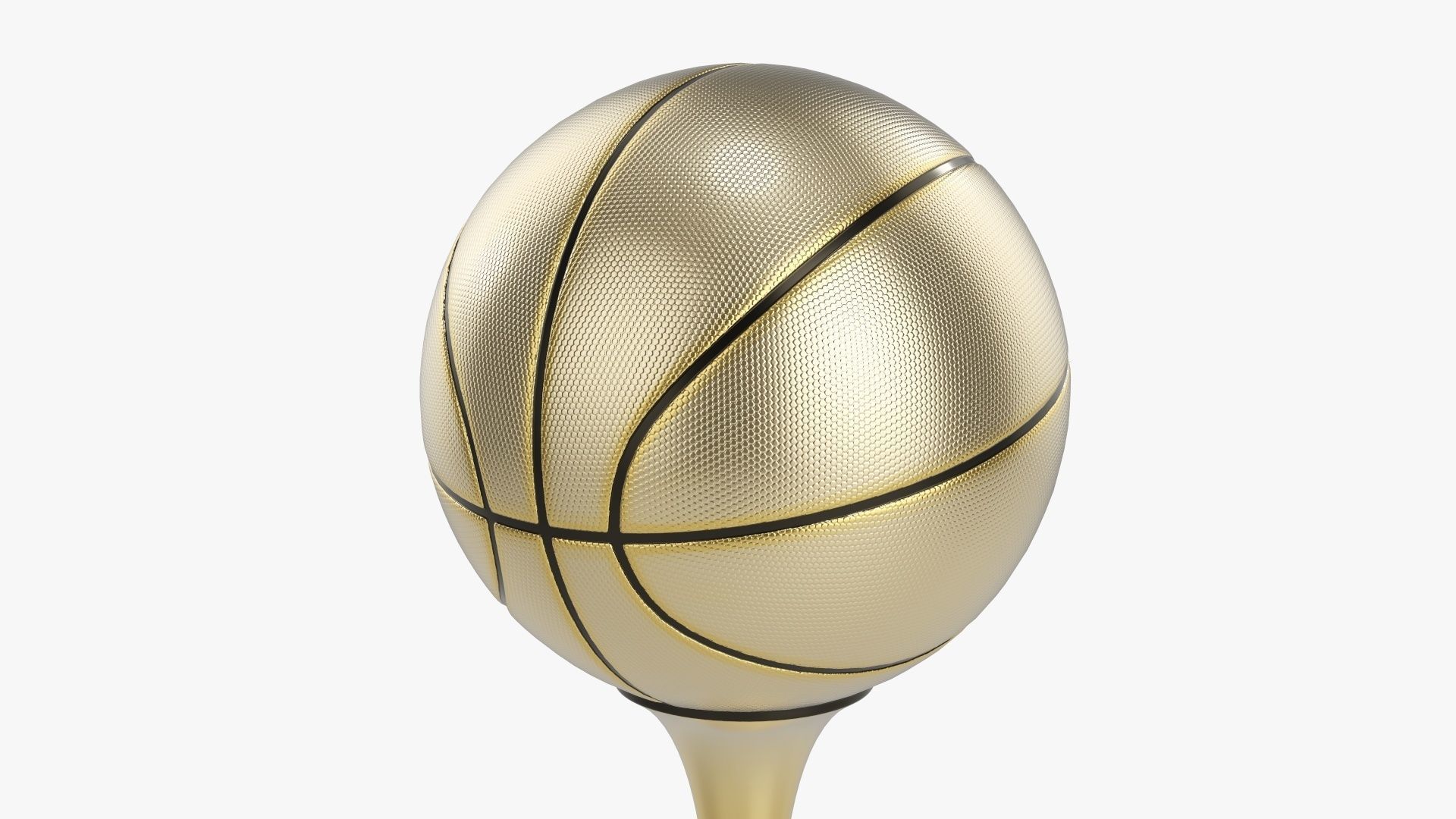 Trophy ball basketball  3D model_3