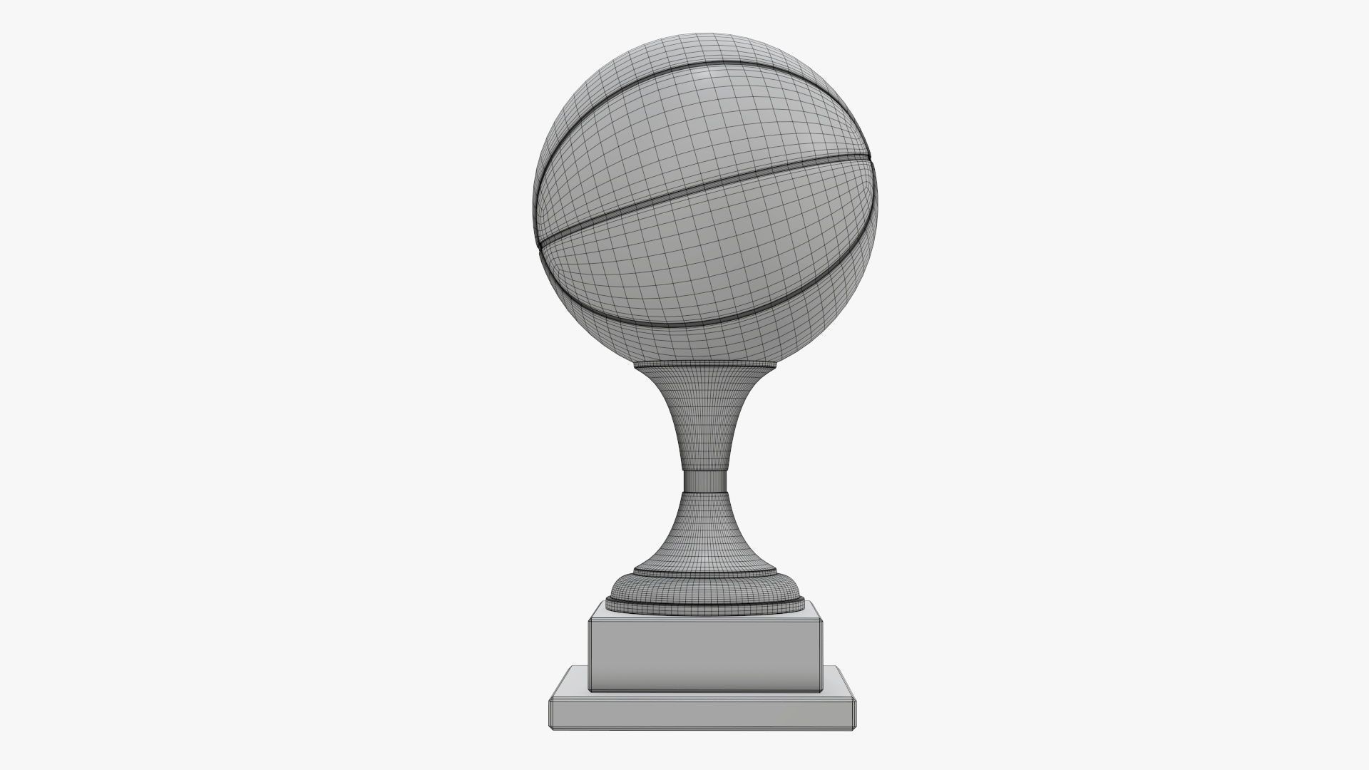 Trophy ball basketball  3D model_7
