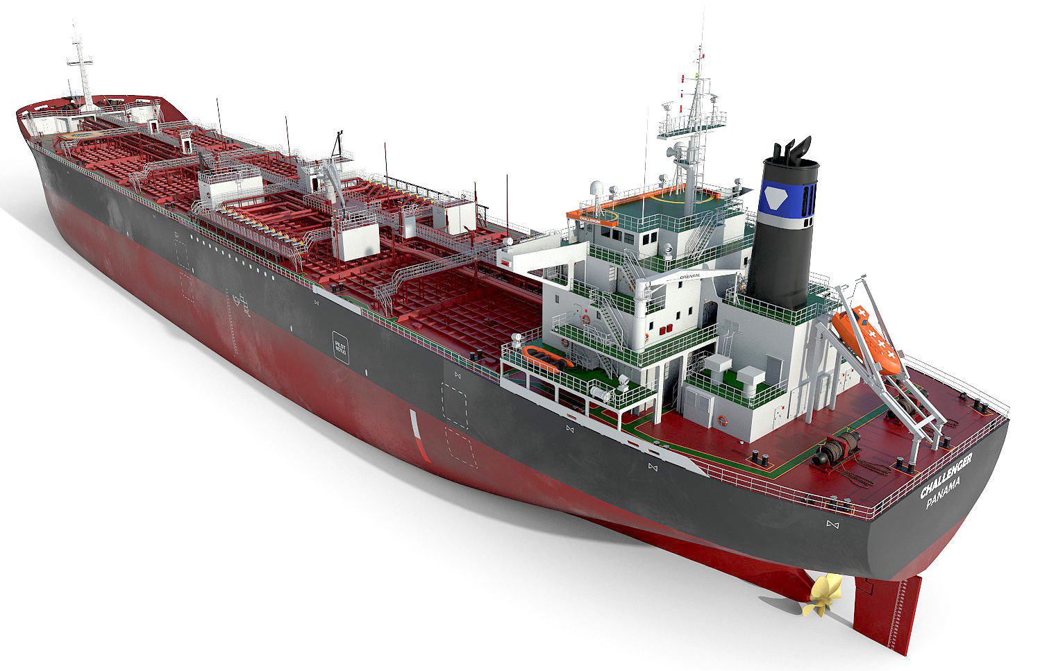 Oil Products Tanker  3D model_4
