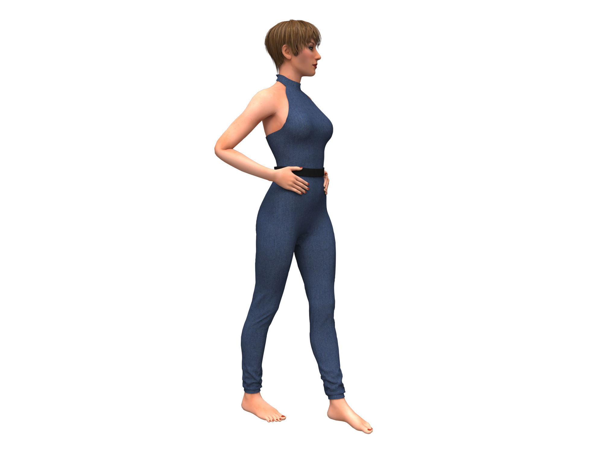 3d realistic collection 5 female with clothing design _20