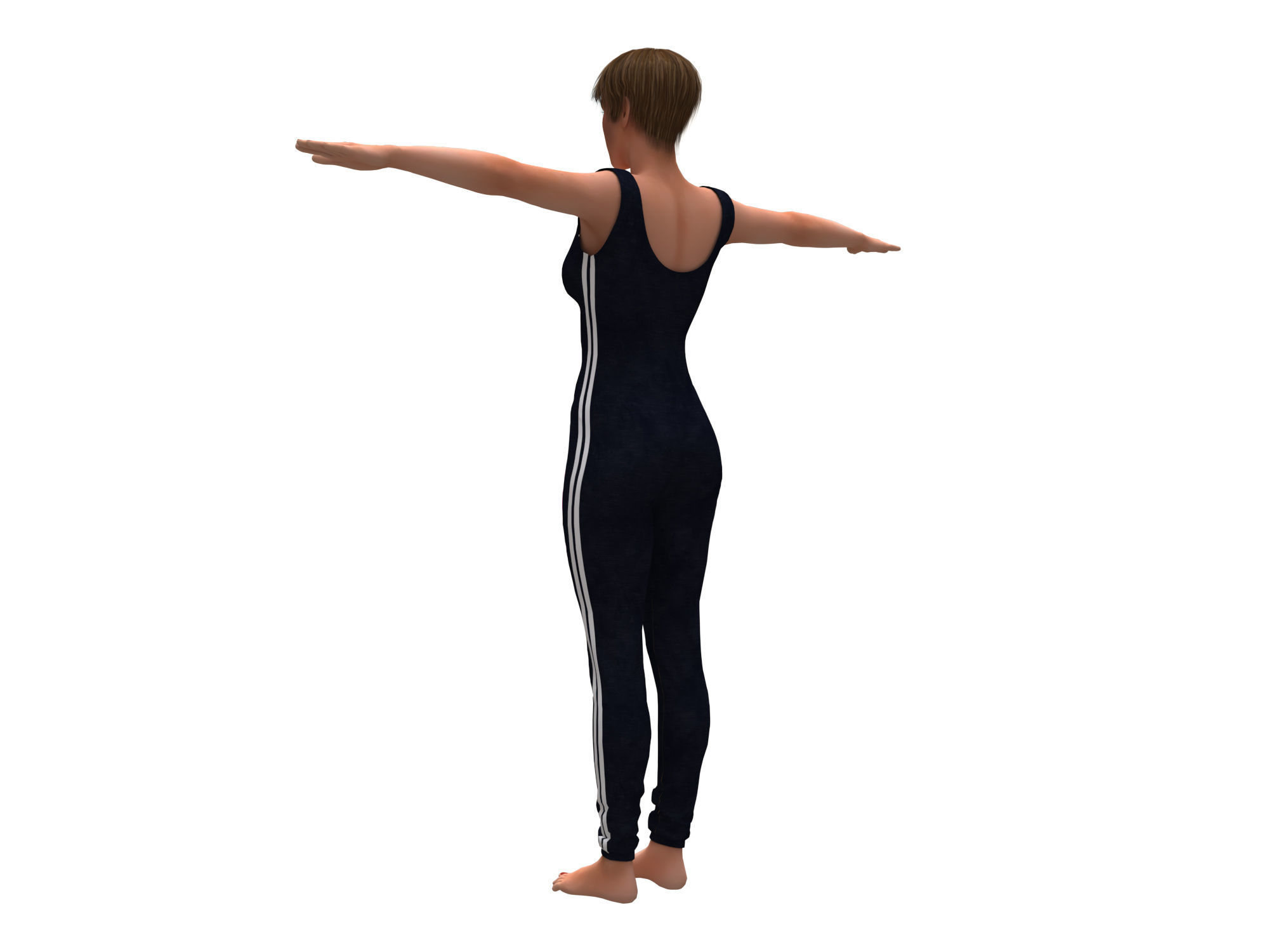 3d realistic collection 5 female with clothing design _14