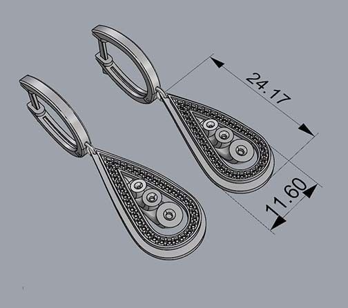 WOMAN SET RING AND EARRINGS 3D Model Collection_7