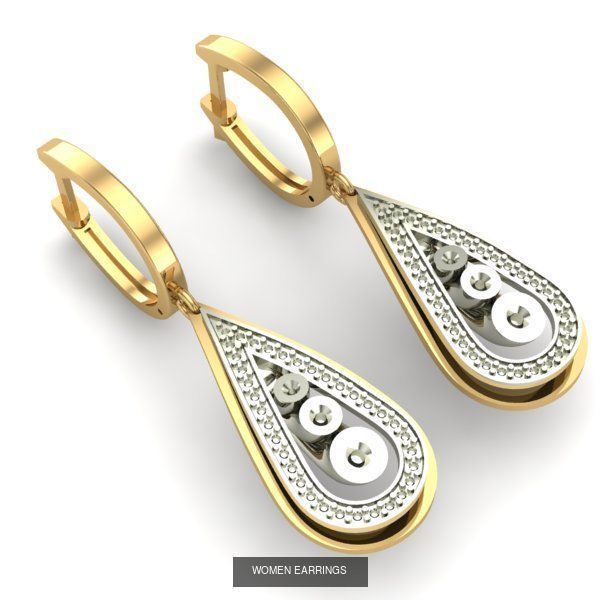 WOMAN SET RING AND EARRINGS 3D Model Collection_4