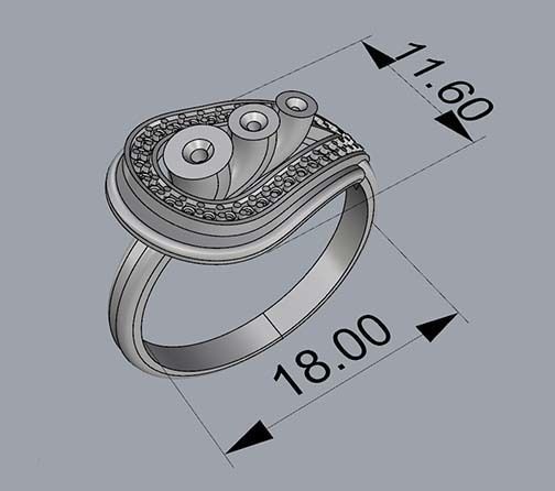 WOMAN SET RING AND EARRINGS 3D Model Collection_12