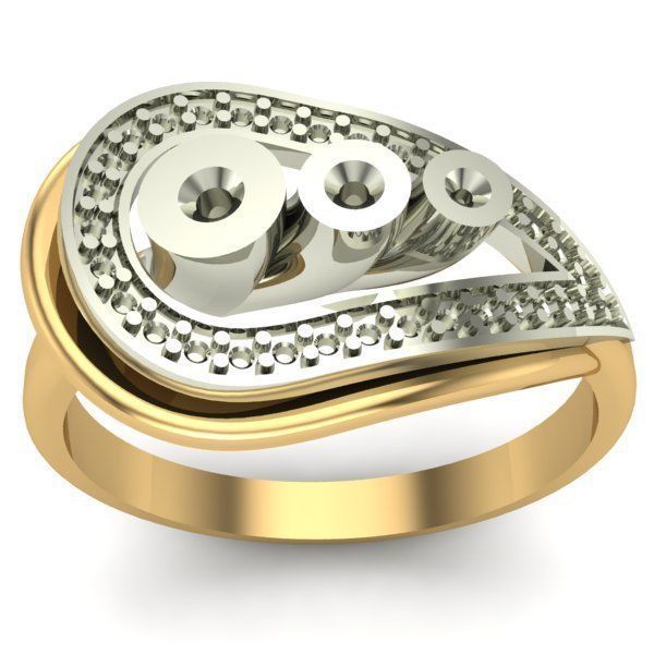 WOMAN SET RING AND EARRINGS 3D Model Collection_9