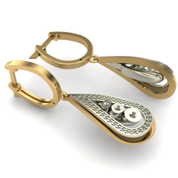 WOMAN SET RING AND EARRINGS 3D Model Collection_3