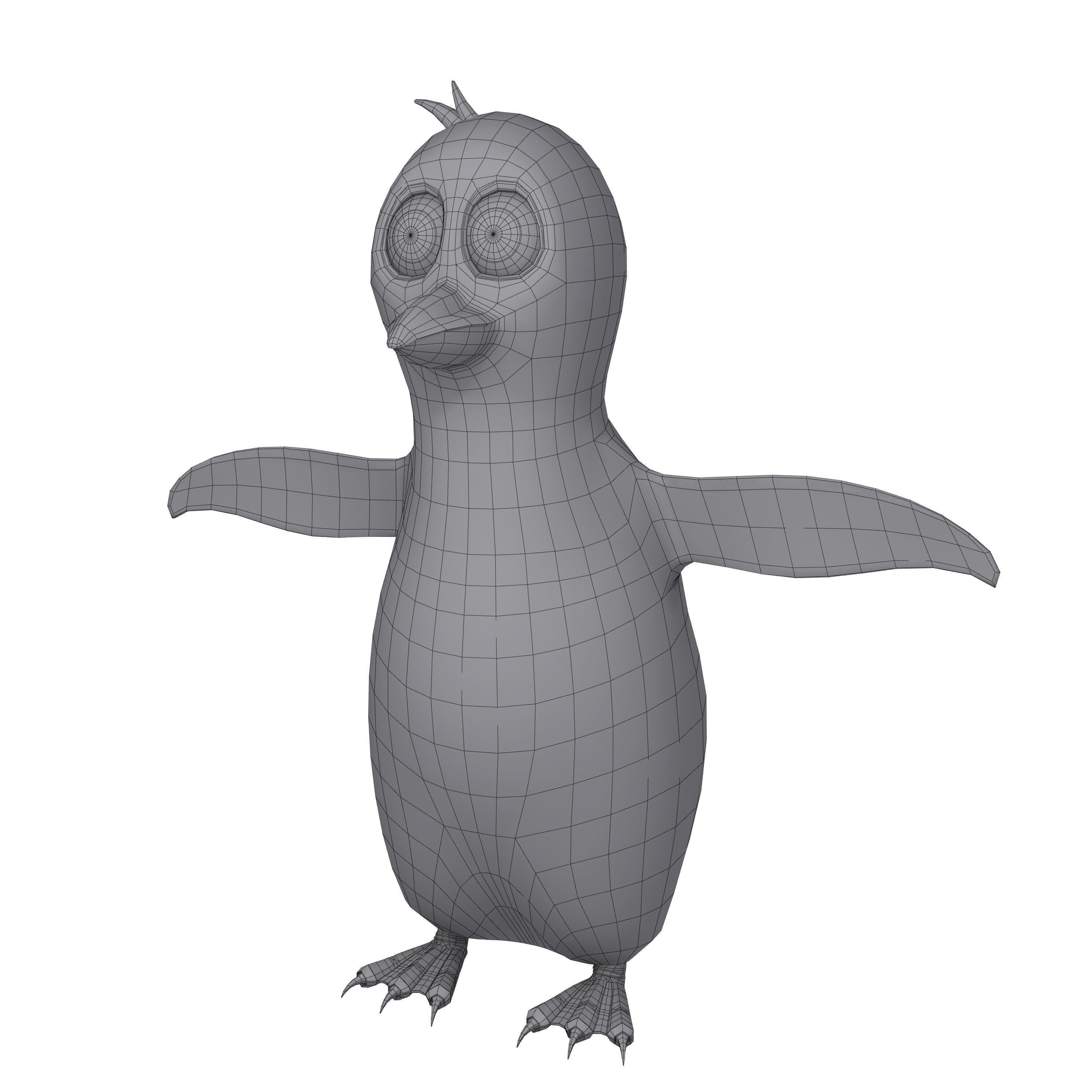 Penguin Cartoon 3D model_7