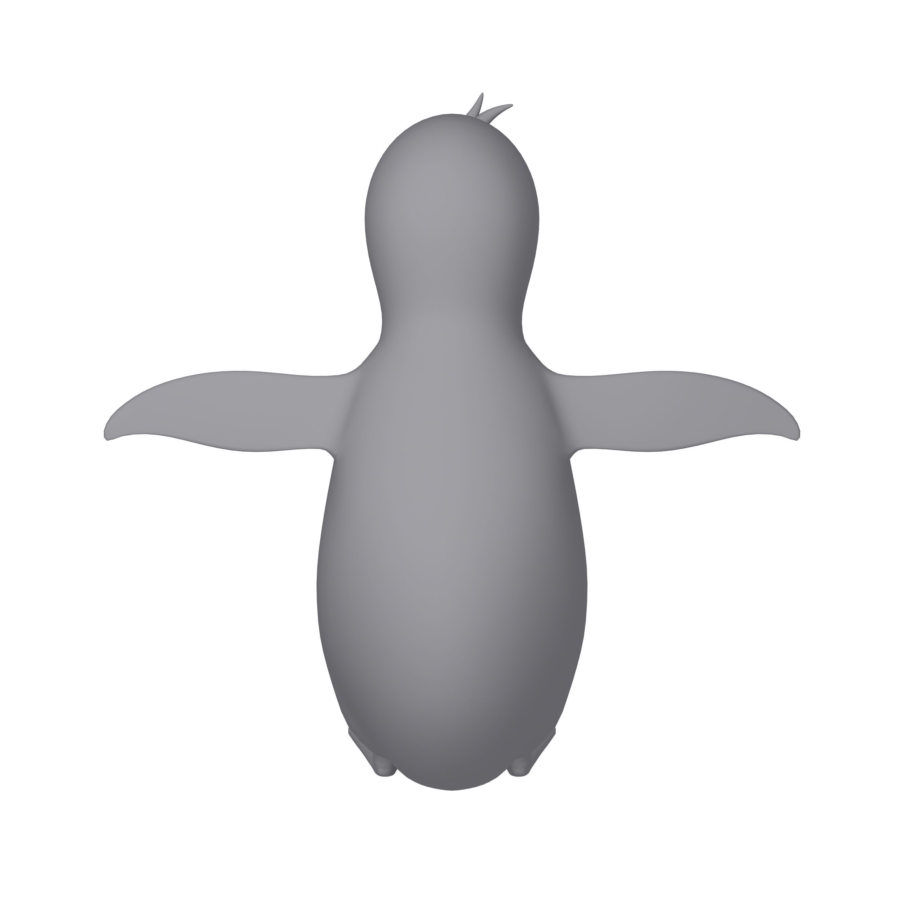 Penguin Cartoon 3D model_10