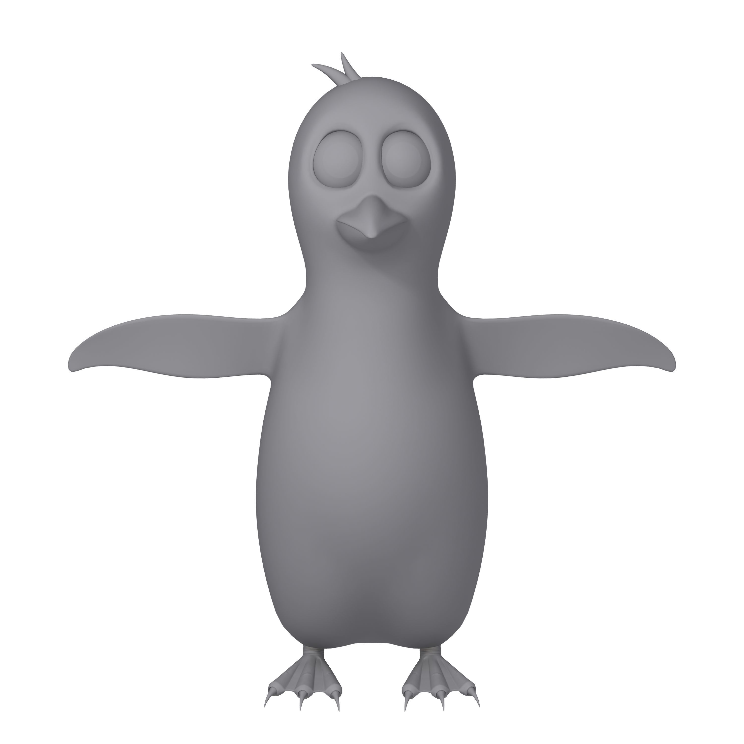Penguin Cartoon 3D model_8