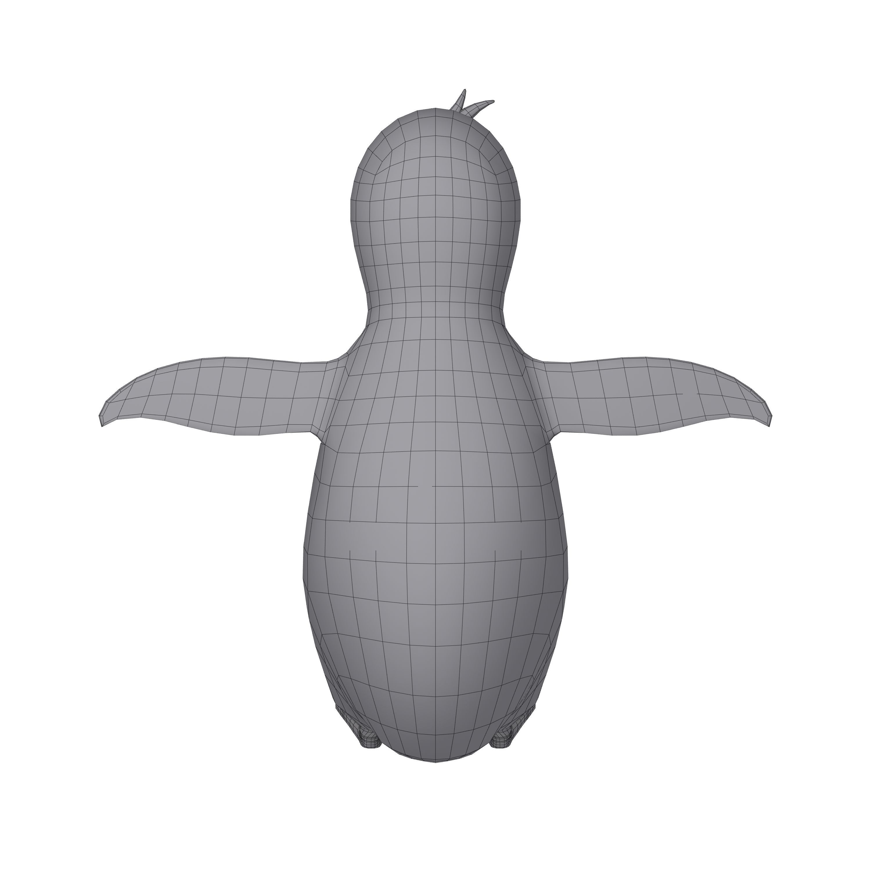 Penguin Cartoon 3D model_6