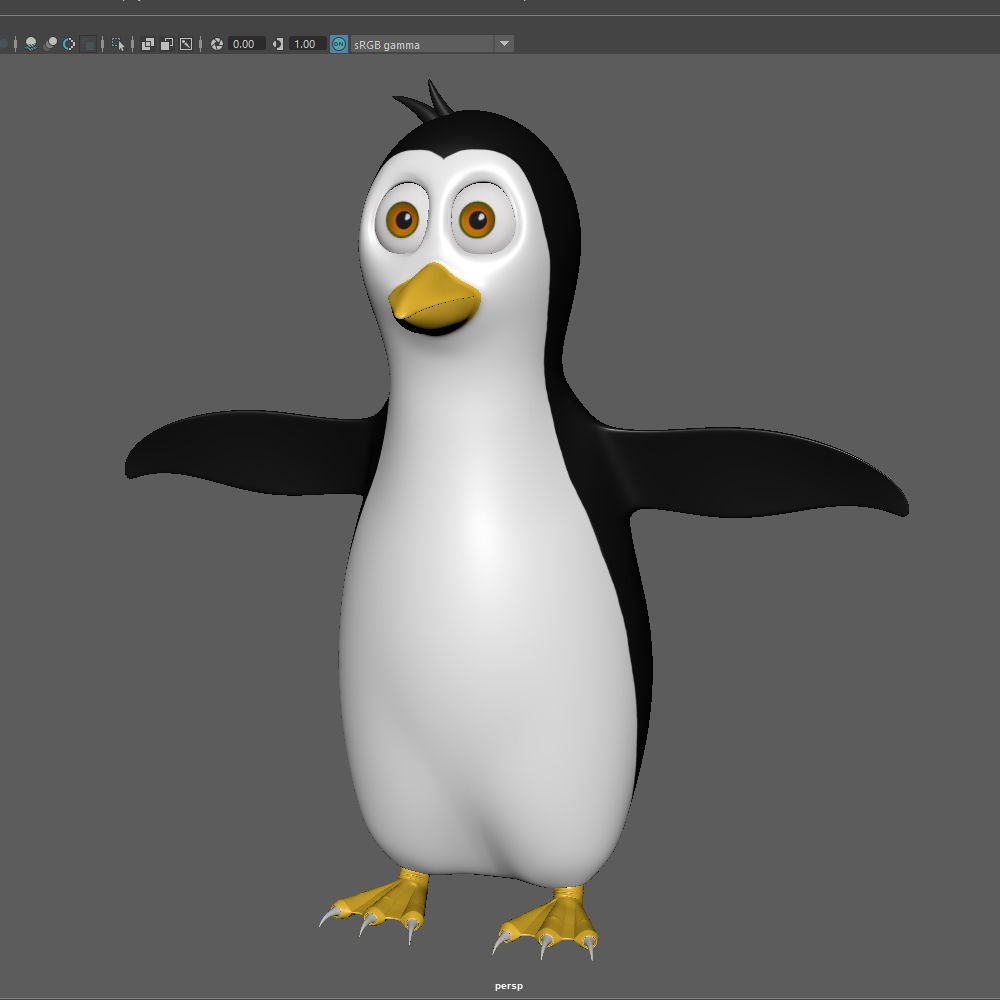 Penguin Cartoon 3D model_12