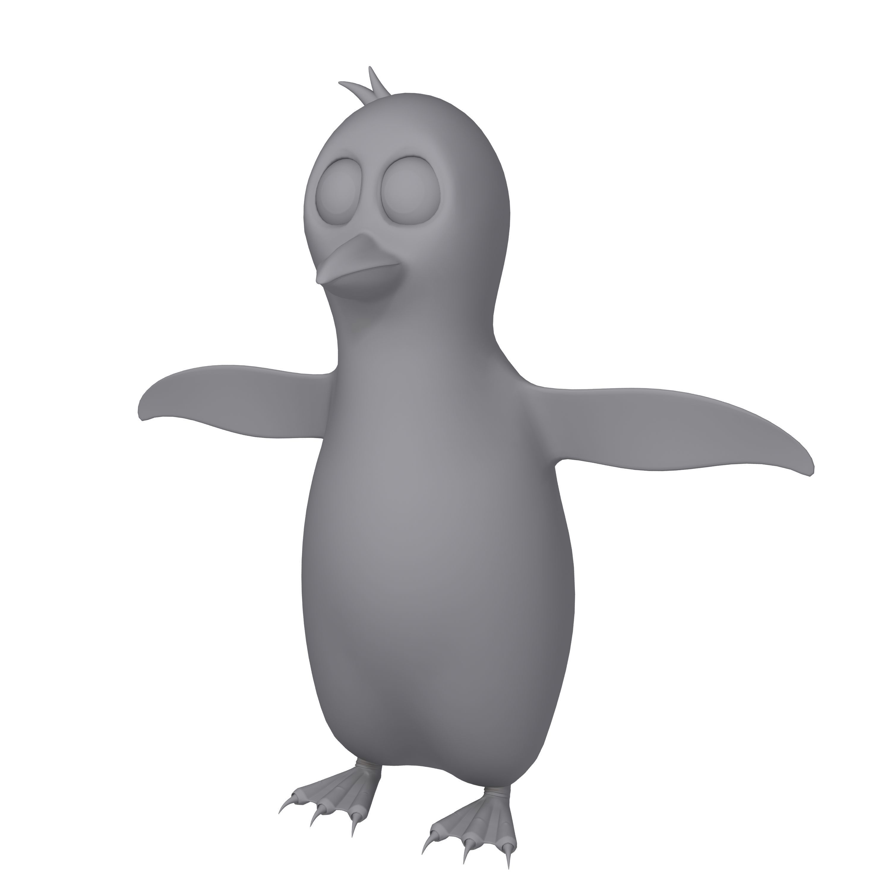 Penguin Cartoon 3D model_11