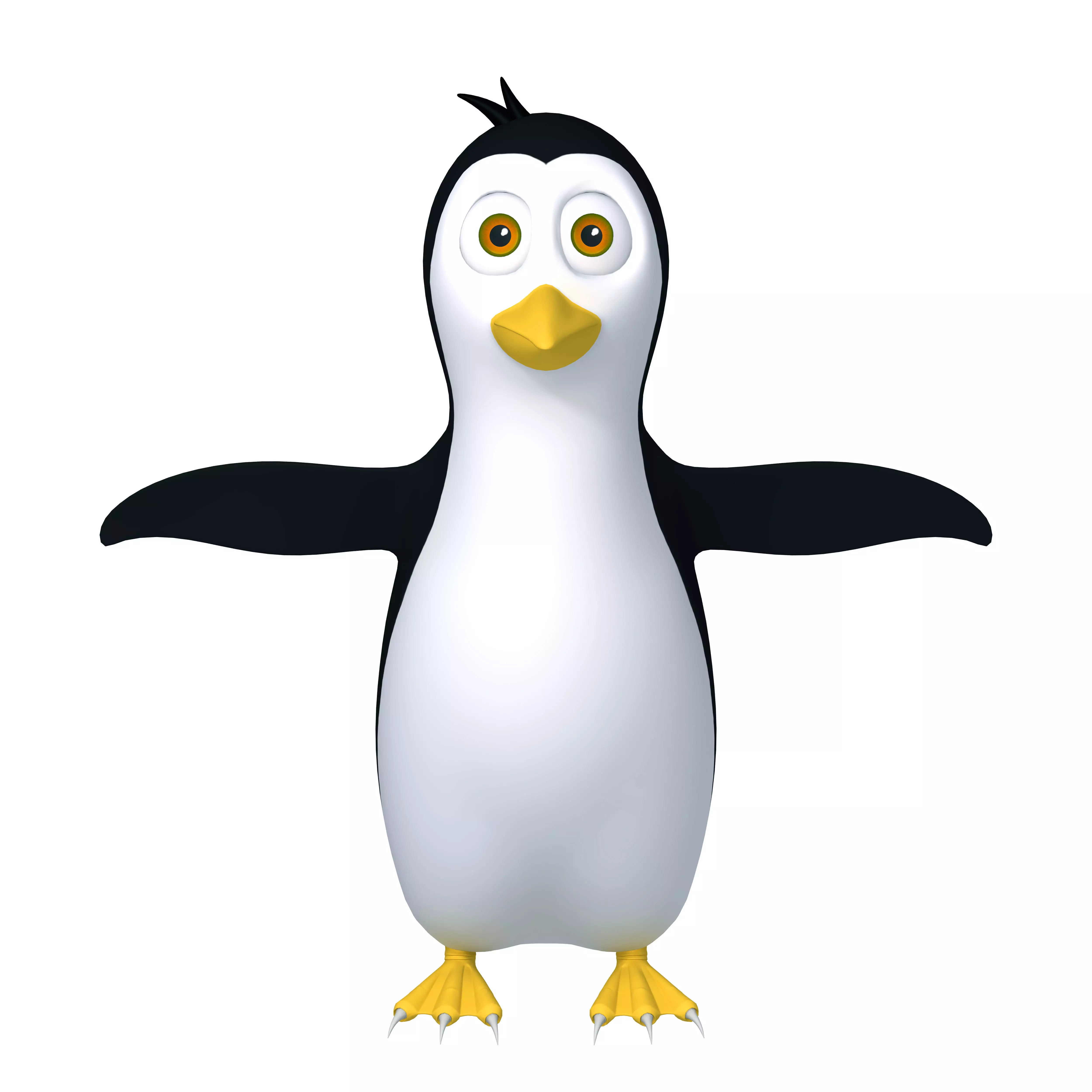 Penguin Cartoon 3D model_0