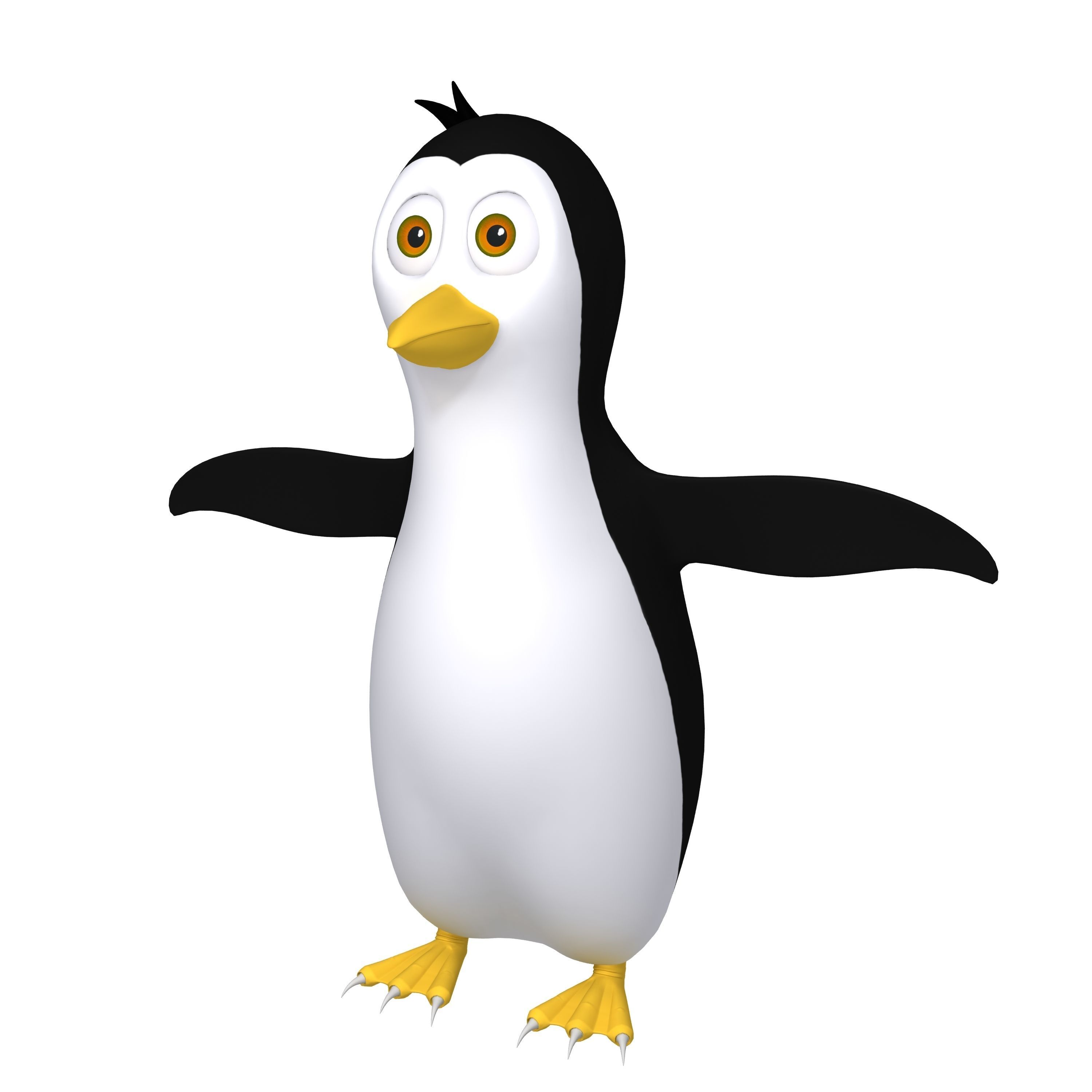 Penguin Cartoon 3D model_3