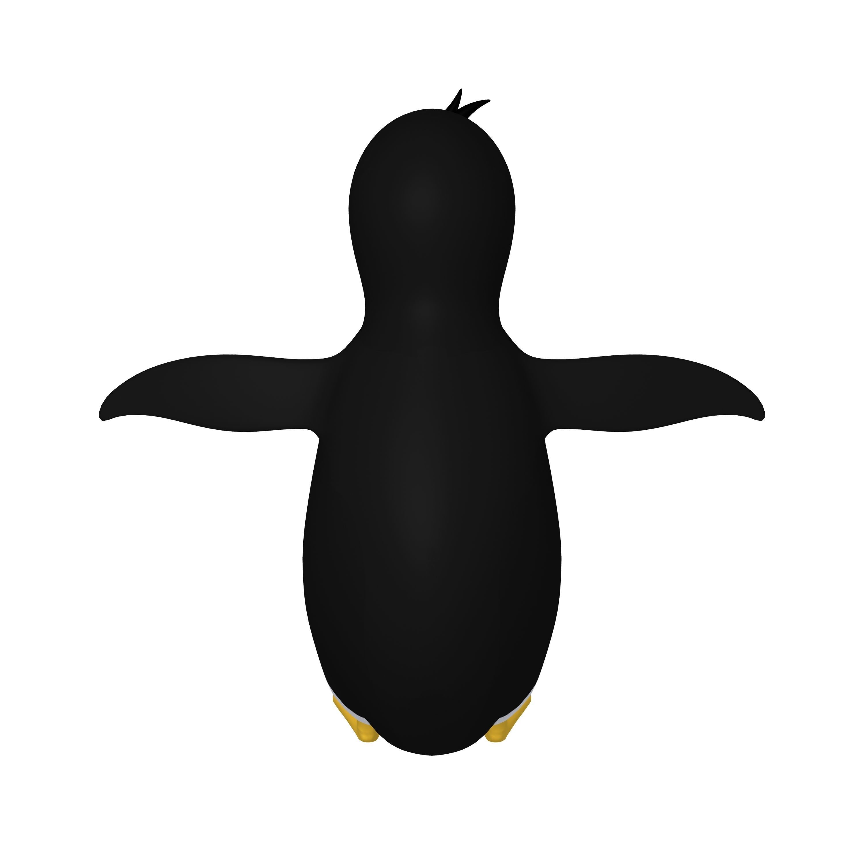 Penguin Cartoon 3D model_2