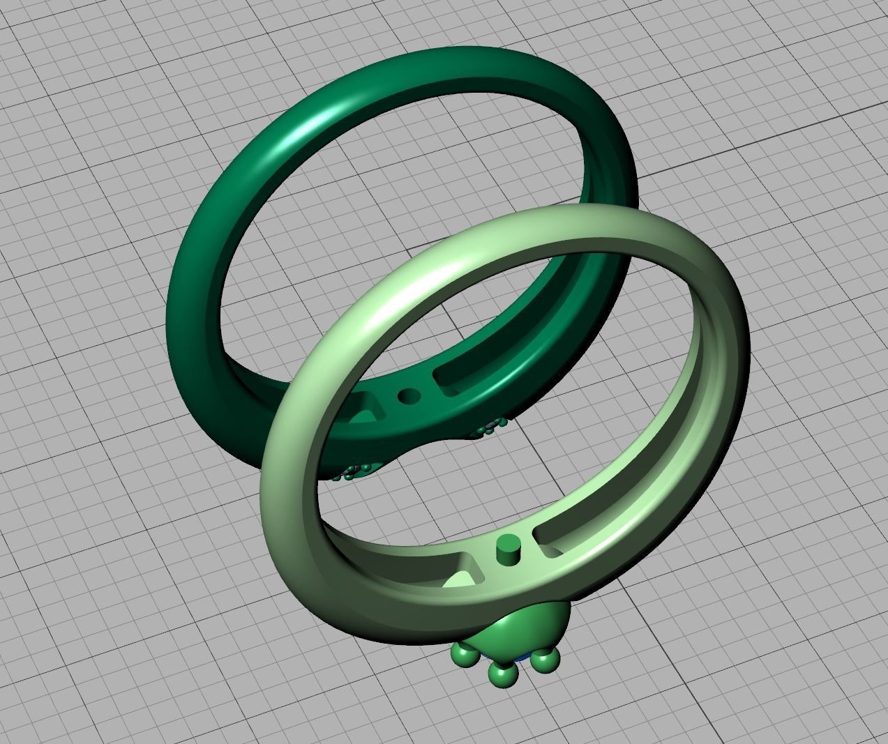 Promise Solitaire Ring 3mm stone Two shank type 3dmodel 3D print model_12