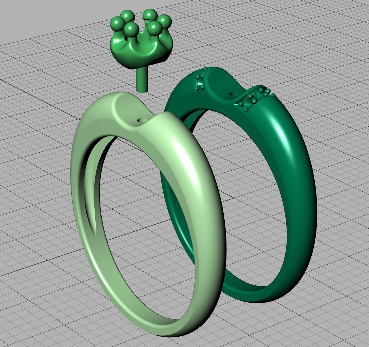 Promise Solitaire Ring 3mm stone Two shank type 3dmodel 3D print model_13