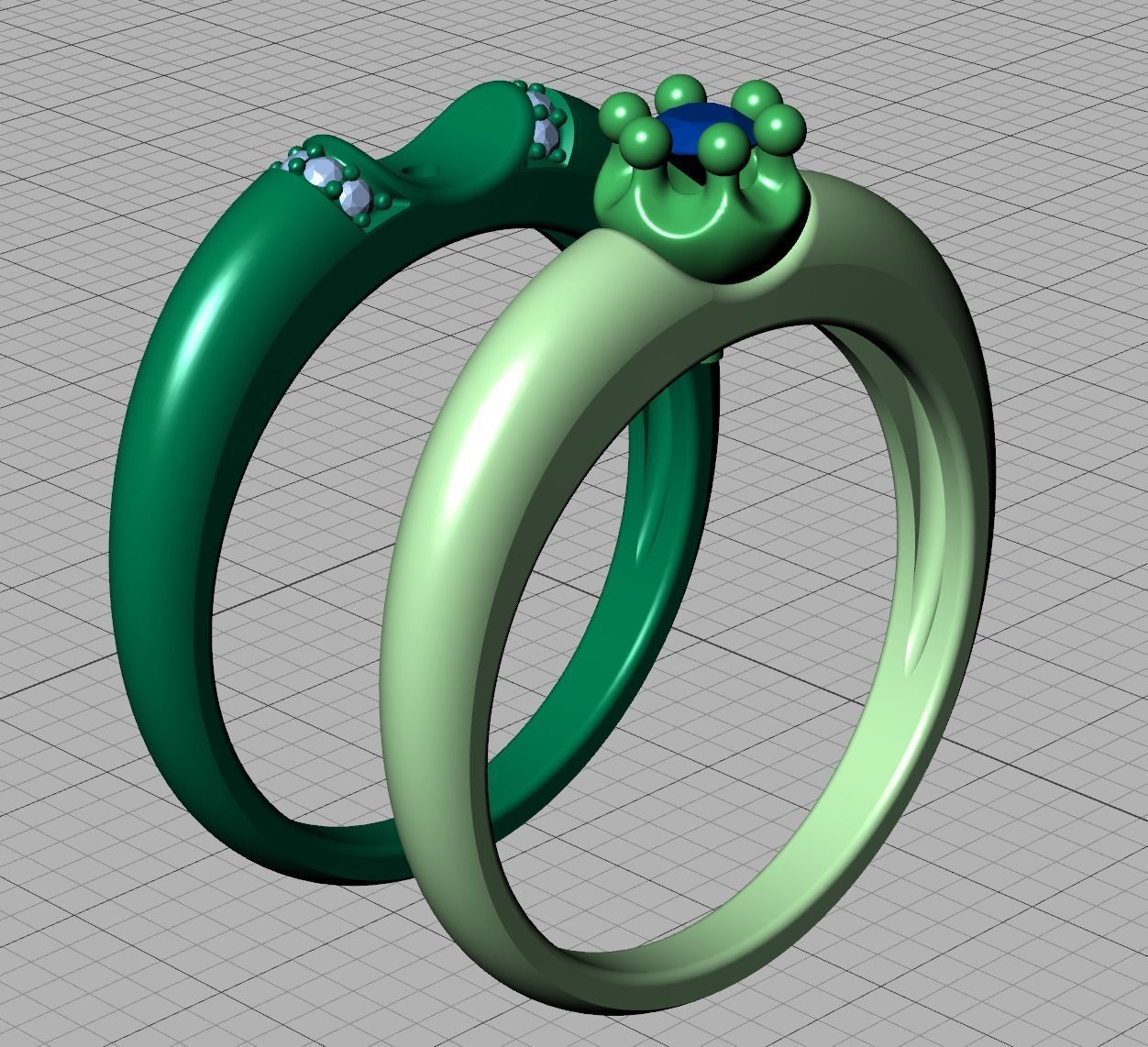 Promise Solitaire Ring 3mm stone Two shank type 3dmodel 3D print model_10