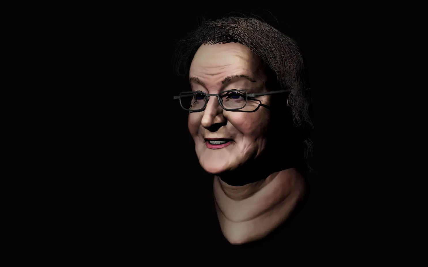 Older woman - Realistic Sculpt - Buste 3D model