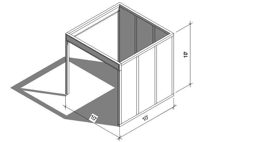 standard exhibition booth 3 Low-poly 3D model_3