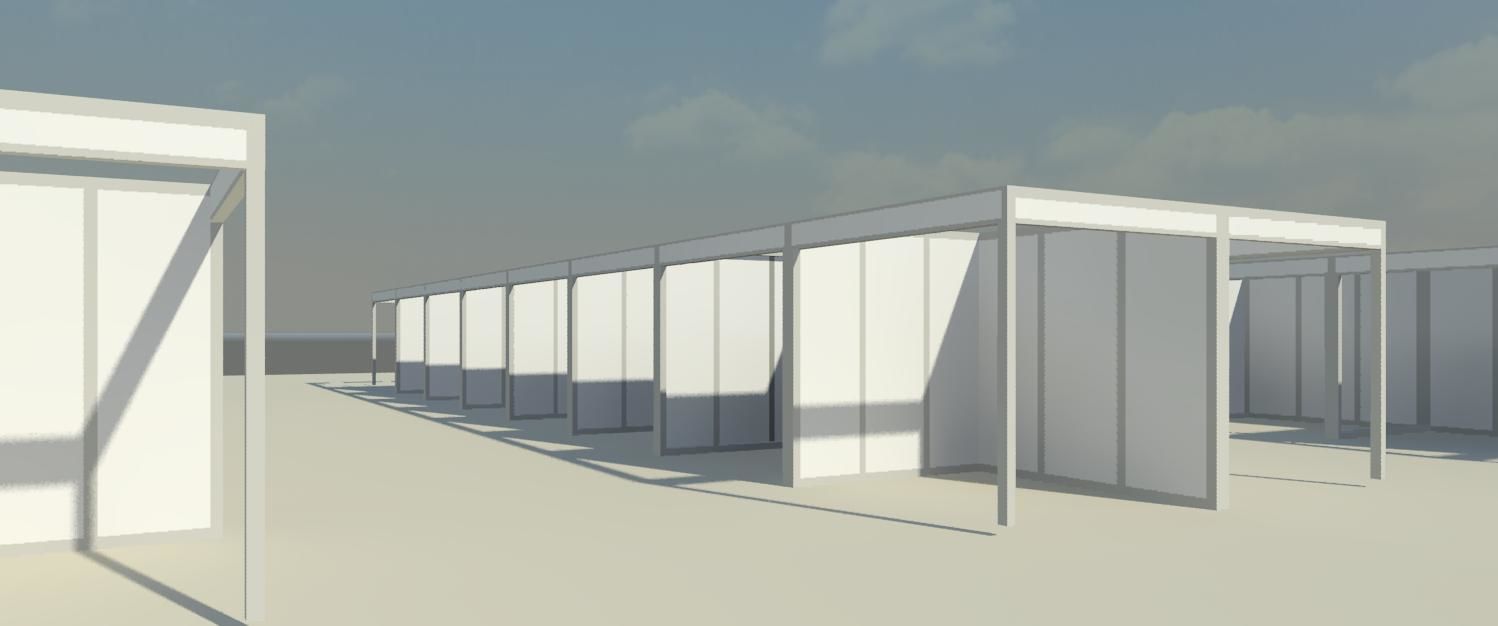 standard exhibition booth 3 Low-poly 3D model_1