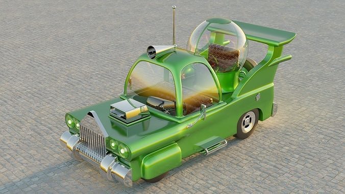 Car Homer Simpson 3D 3D model