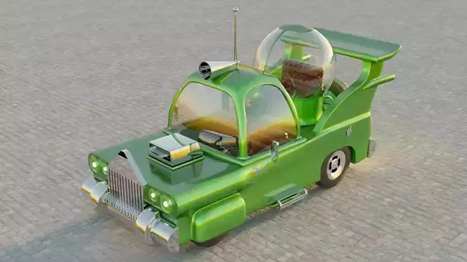 Car Homer Simpson 3D 3D model