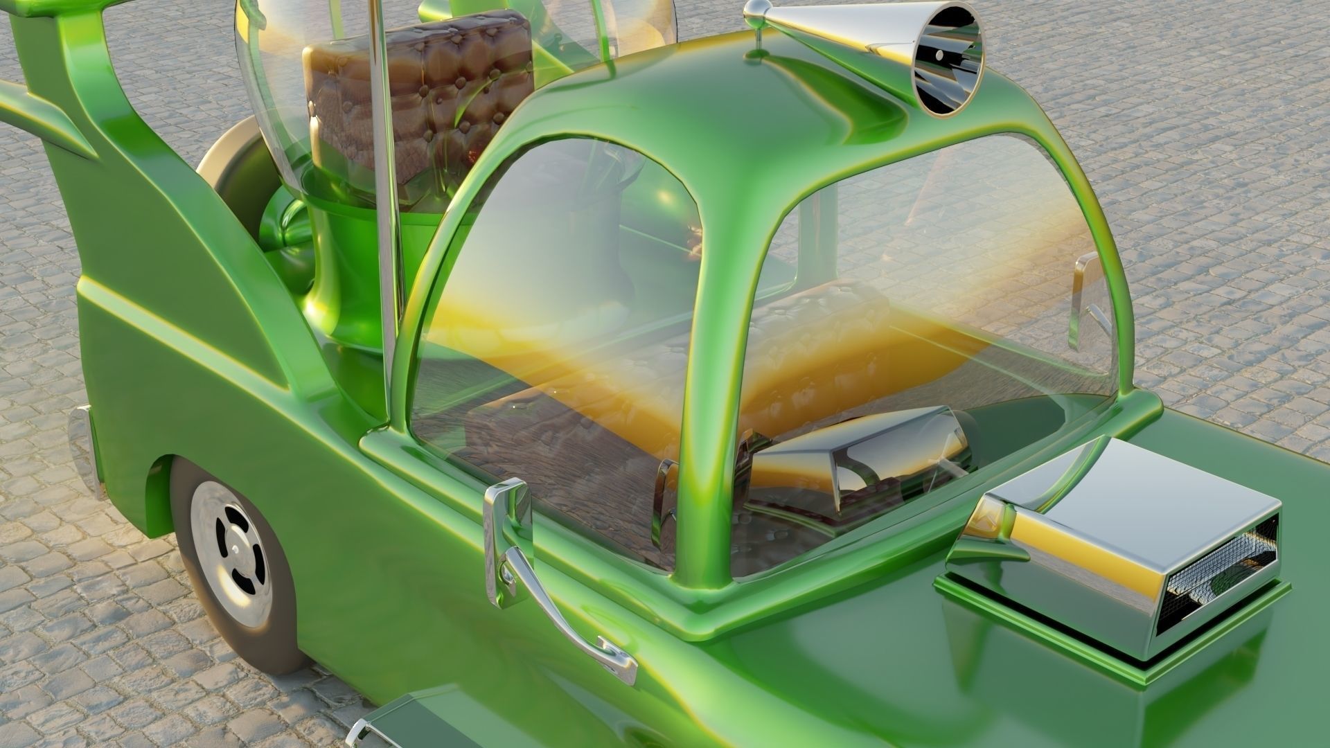 Car Homer Simpson 3D 3D model_2