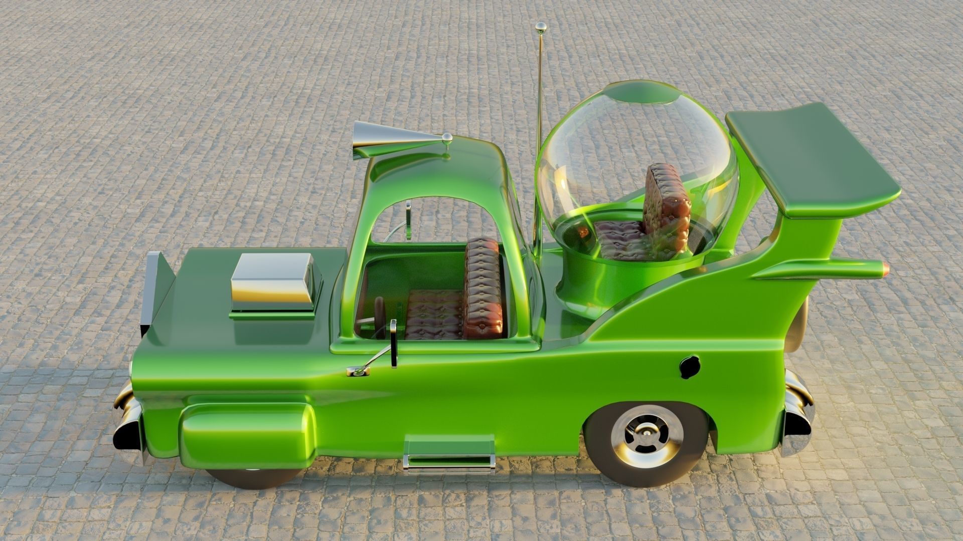 Car Homer Simpson 3D 3D model_1