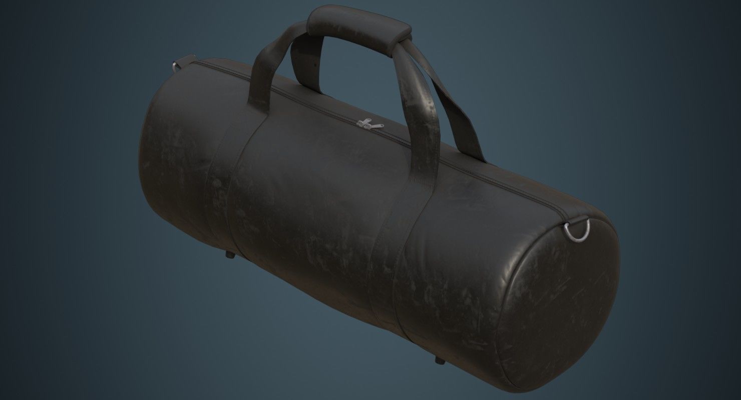 Gym Bag 1B Low-poly 3D model_3