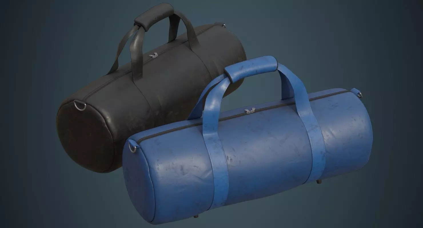 Gym Bag 1B Low-poly 3D model_0