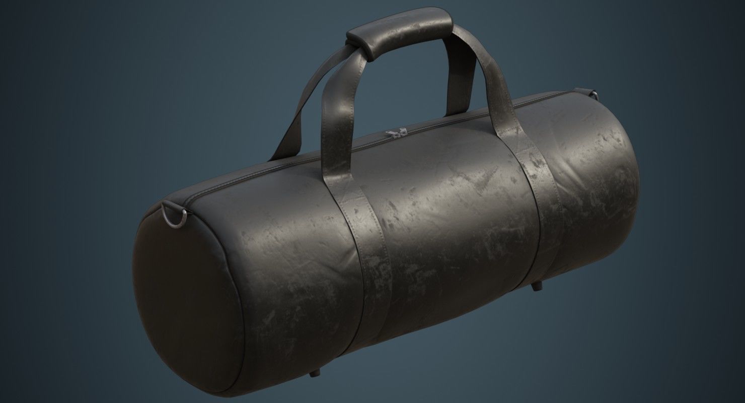 Gym Bag 1B Low-poly 3D model_4
