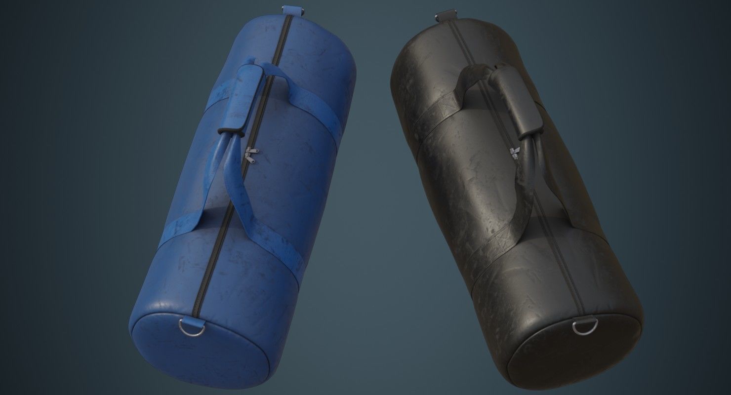 Gym Bag 1B Low-poly 3D model_1