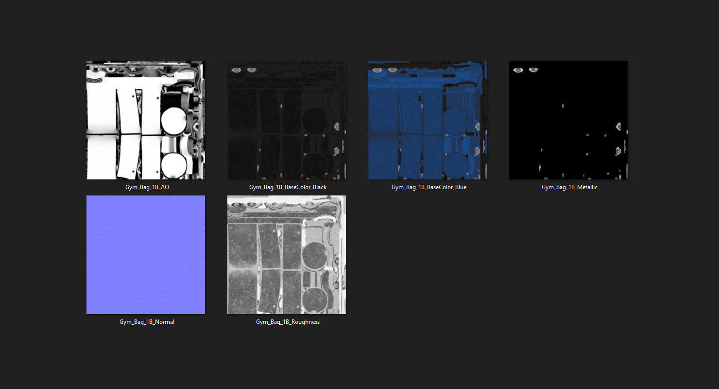 Gym Bag 1B Low-poly 3D model_12