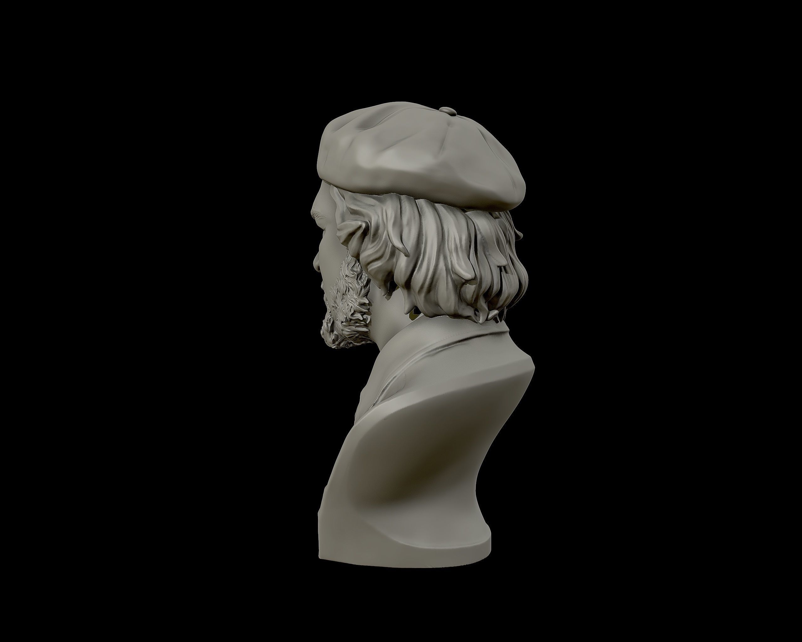Che Guevara 3D Portrait Sculpture 3D print model_14