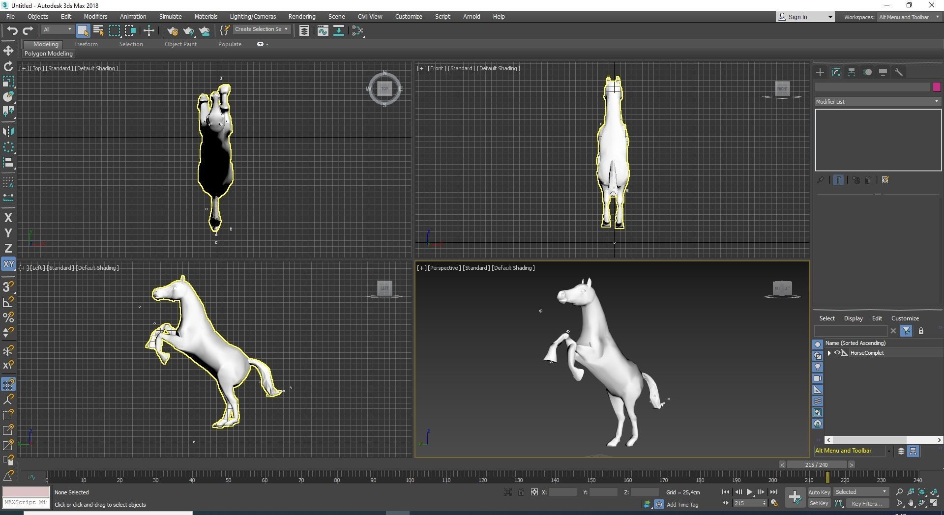 Horse 3D Model galloping Low-poly 3D model_22