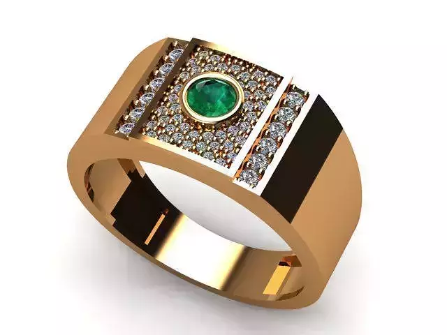 men diamond stone ring R00002