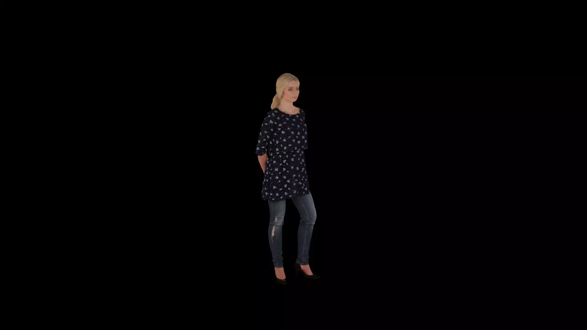 3d model girl woman in dress Free 3D model
