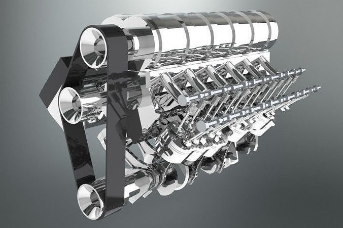 V12 Engine Free 3D model