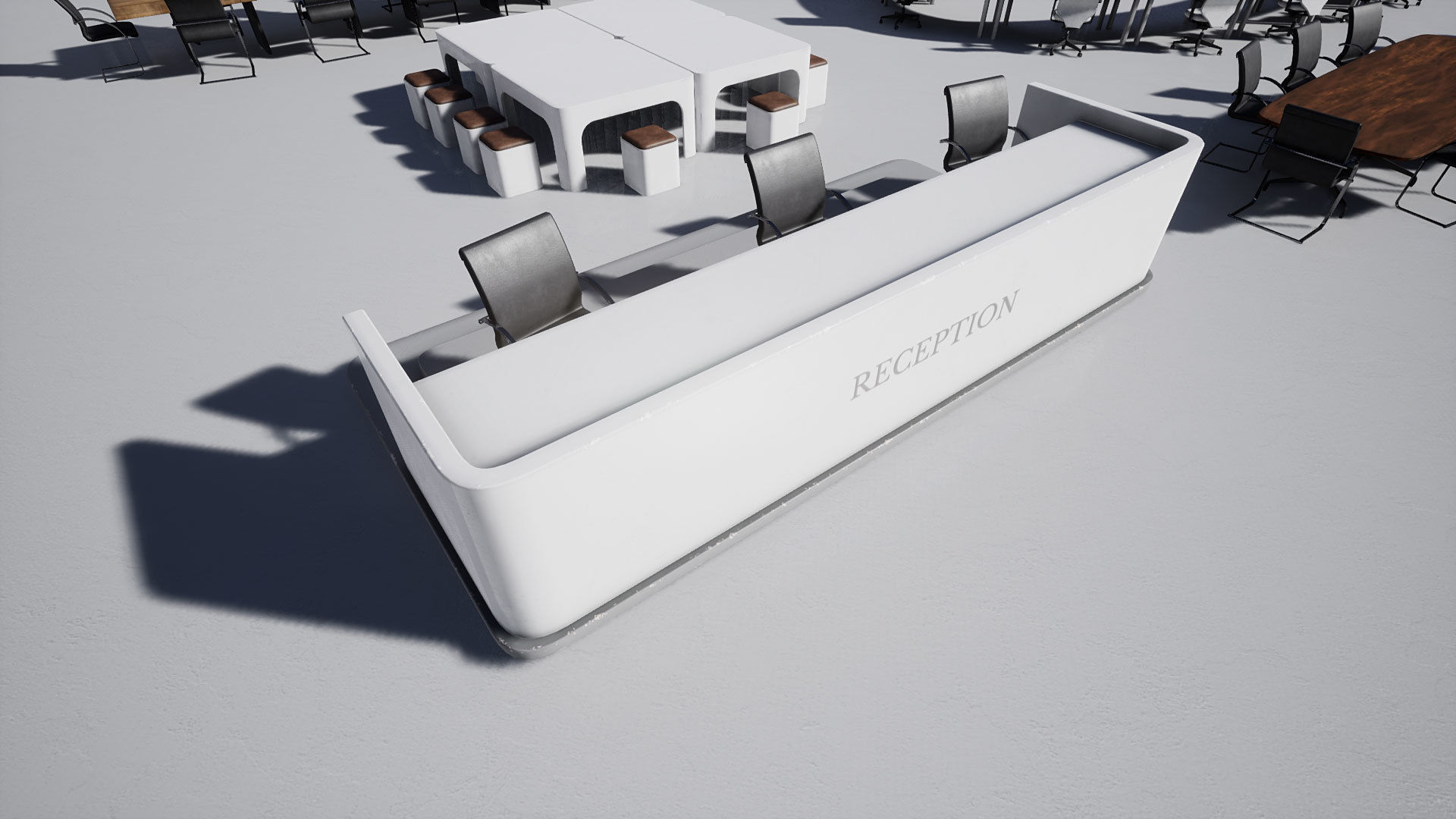 Office Furniture Low-poly 3D model_13