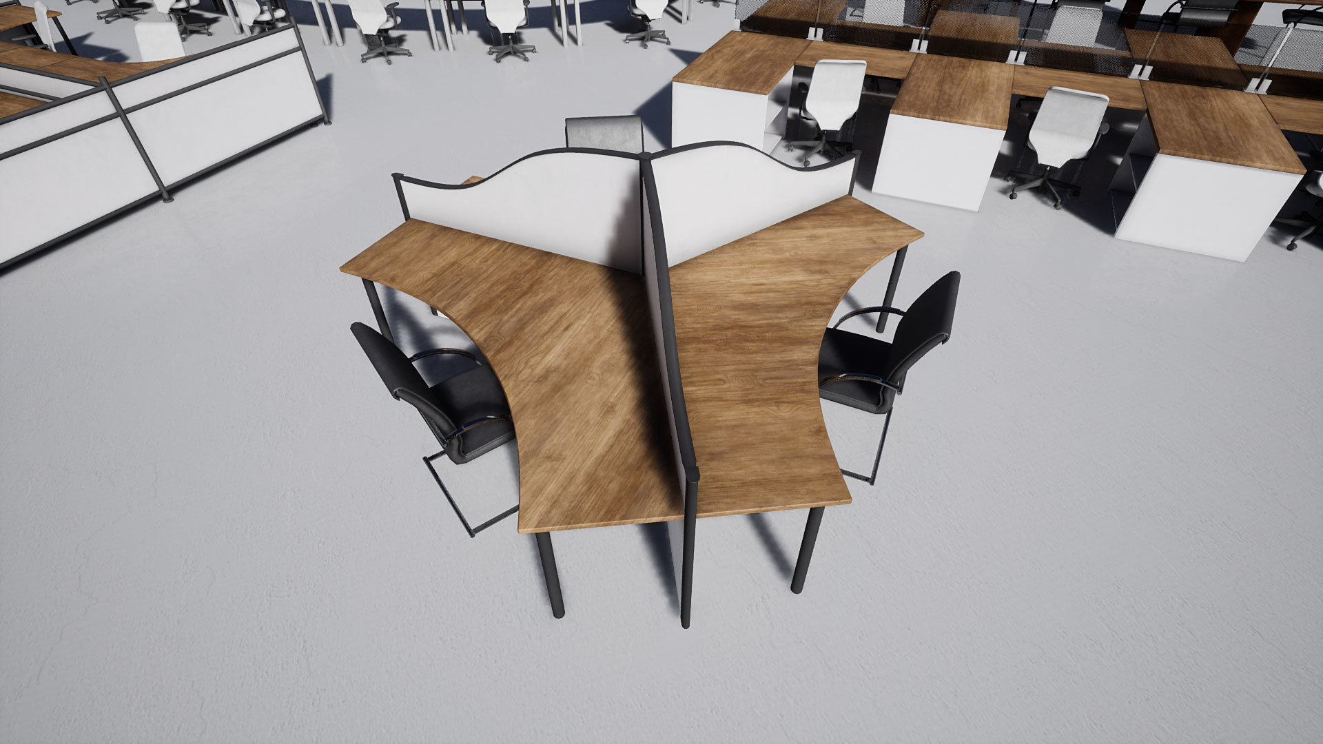 Office Furniture Low-poly 3D model_12