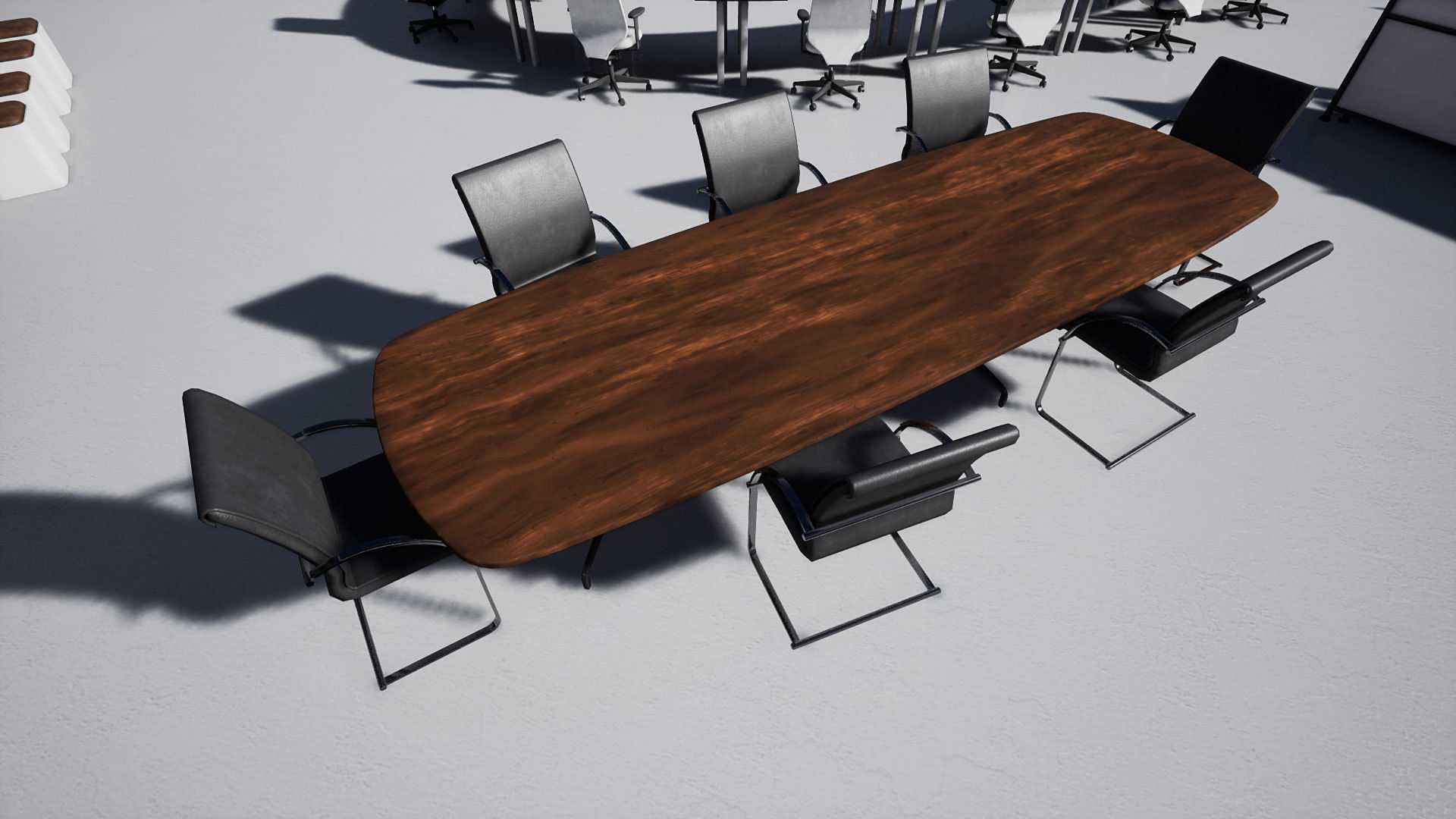 Office Furniture Low-poly 3D model_4