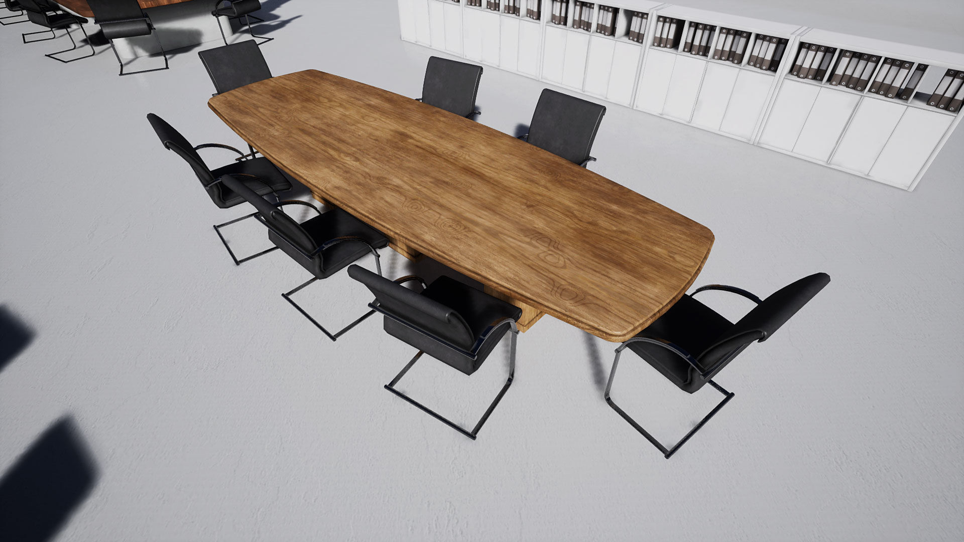 Office Furniture Low-poly 3D model_8