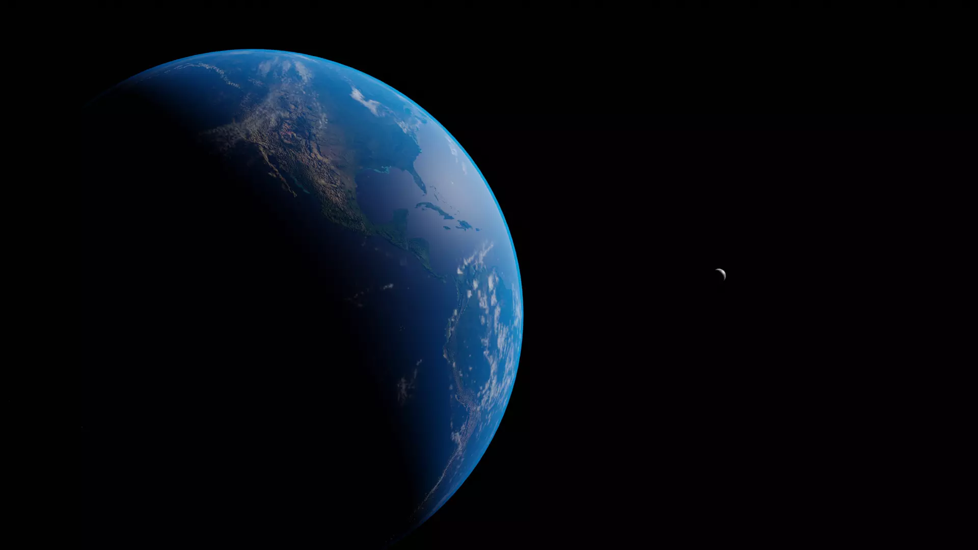 EARTH from space - Free low-poly 3D model